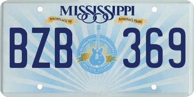 MS license plate BZB369