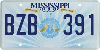 MS license plate BZB391