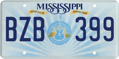 MS license plate BZB399