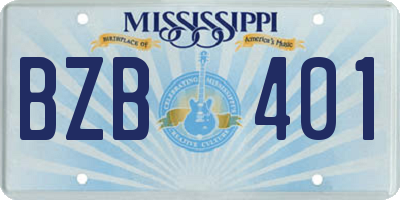 MS license plate BZB401