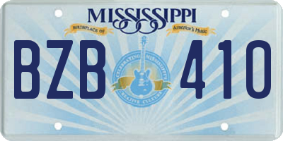 MS license plate BZB410