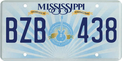 MS license plate BZB438