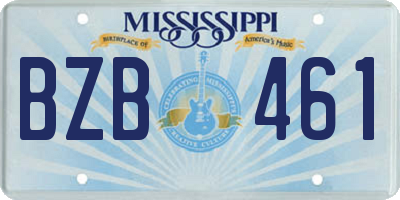 MS license plate BZB461