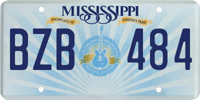 MS license plate BZB484