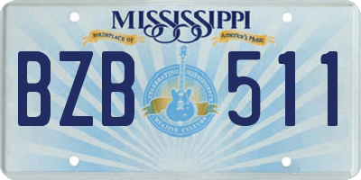 MS license plate BZB511