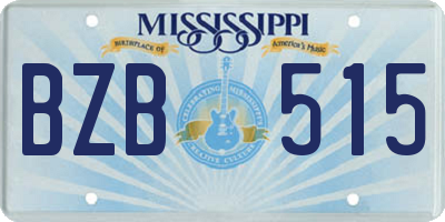 MS license plate BZB515