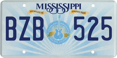 MS license plate BZB525