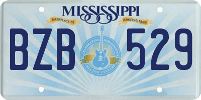 MS license plate BZB529