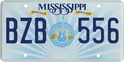 MS license plate BZB556