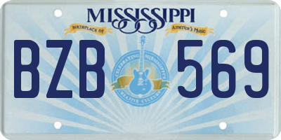 MS license plate BZB569