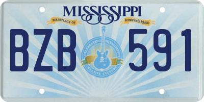 MS license plate BZB591