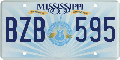 MS license plate BZB595