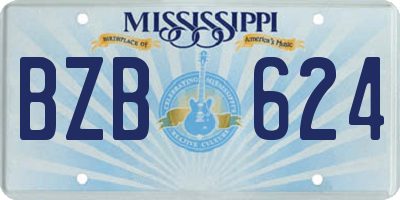 MS license plate BZB624