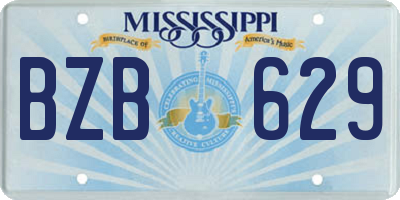 MS license plate BZB629