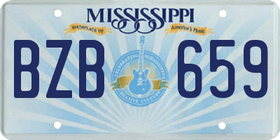 MS license plate BZB659
