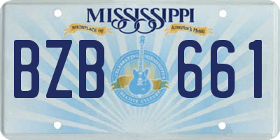 MS license plate BZB661