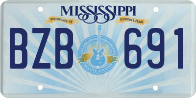 MS license plate BZB691