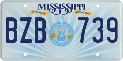 MS license plate BZB739