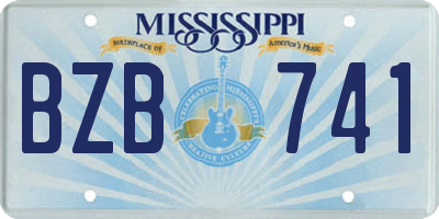MS license plate BZB741