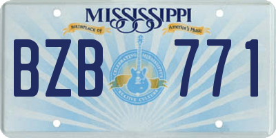 MS license plate BZB771