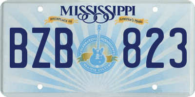MS license plate BZB823
