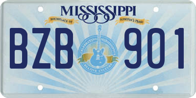 MS license plate BZB901