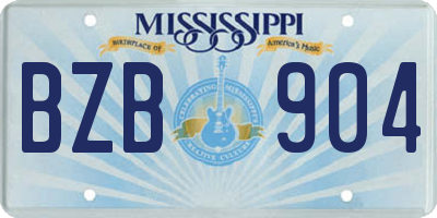 MS license plate BZB904