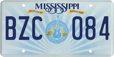MS license plate BZC084