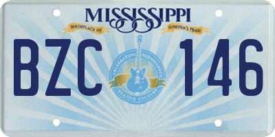 MS license plate BZC146