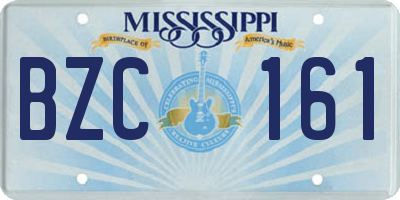 MS license plate BZC161