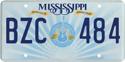 MS license plate BZC484