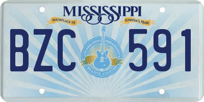 MS license plate BZC591