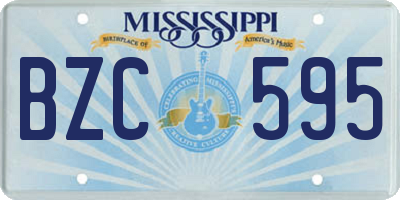 MS license plate BZC595