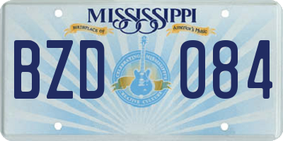 MS license plate BZD084