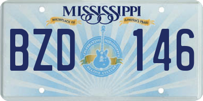 MS license plate BZD146