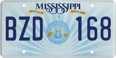 MS license plate BZD168