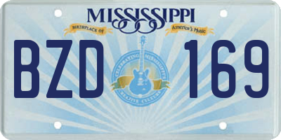 MS license plate BZD169