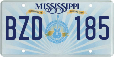 MS license plate BZD185