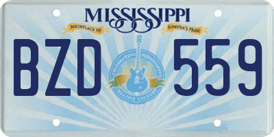 MS license plate BZD559