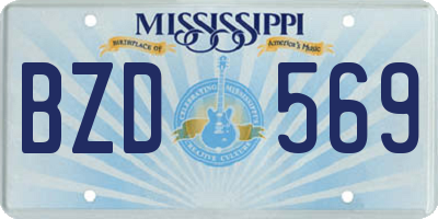 MS license plate BZD569
