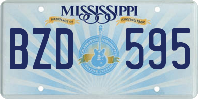 MS license plate BZD595