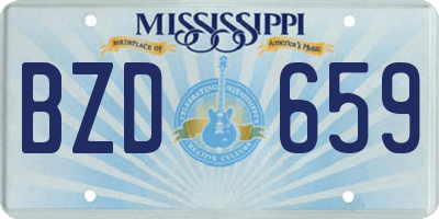 MS license plate BZD659