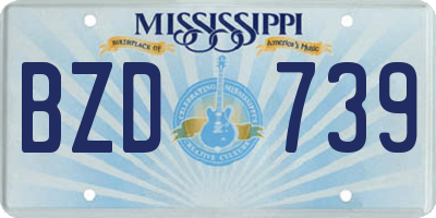 MS license plate BZD739