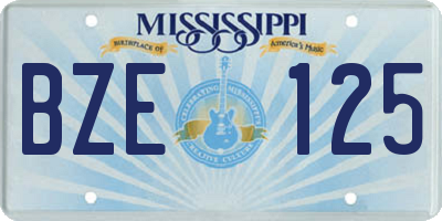 MS license plate BZE125