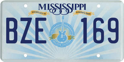 MS license plate BZE169