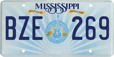 MS license plate BZE269