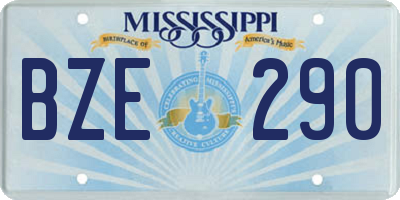 MS license plate BZE290