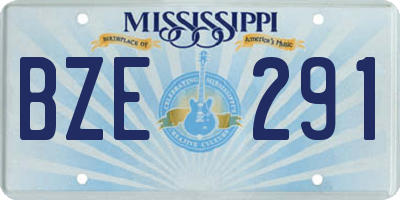 MS license plate BZE291