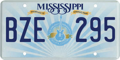 MS license plate BZE295
