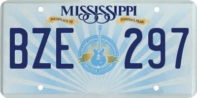 MS license plate BZE297